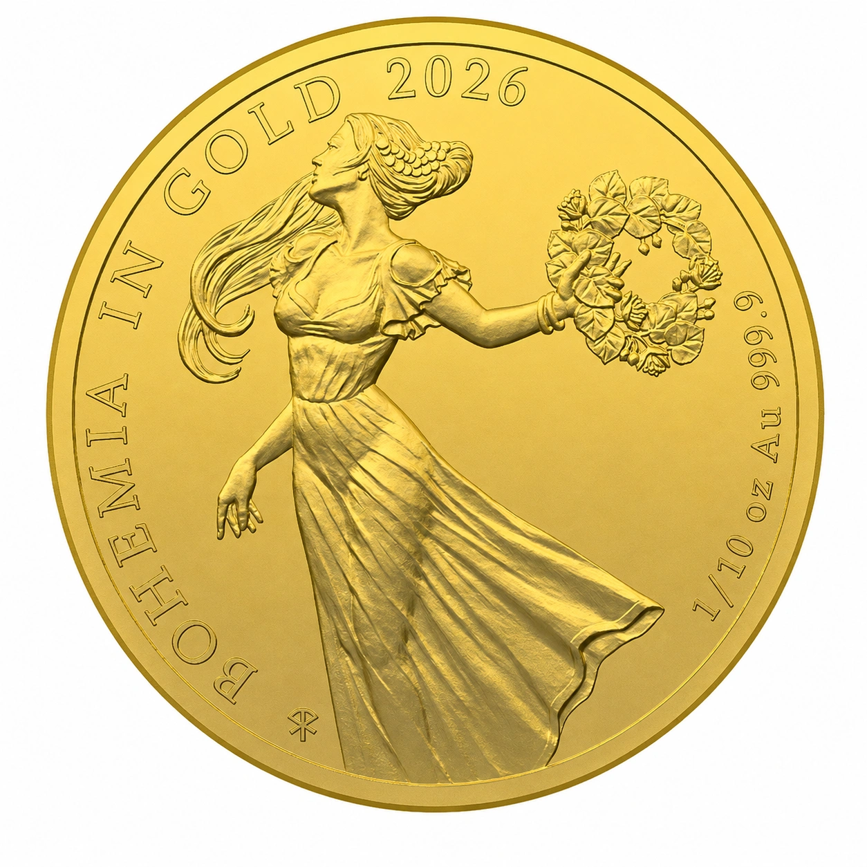 Zlatá investiční mince 1/10 oz Bohemia in Gold Bullion 2026 Standard