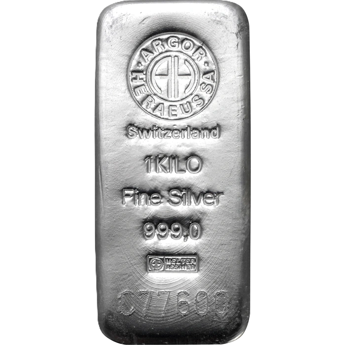 Stříbrný slitek Argor-Heraeus 1000g